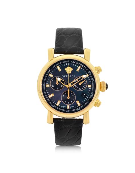 black versace watch for ladies|Versace watch with chronograph q5c.